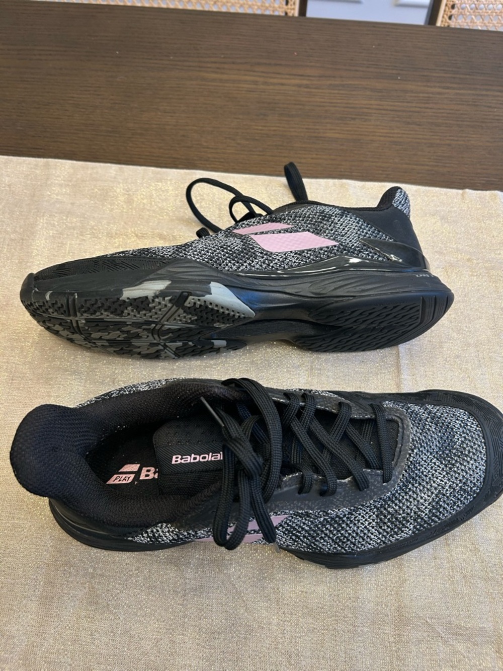 Babolat Ortholite Jet Tere AC Women 10 Black & Gray Tennis Shoes with Pink Logo - Picture 8 of 13